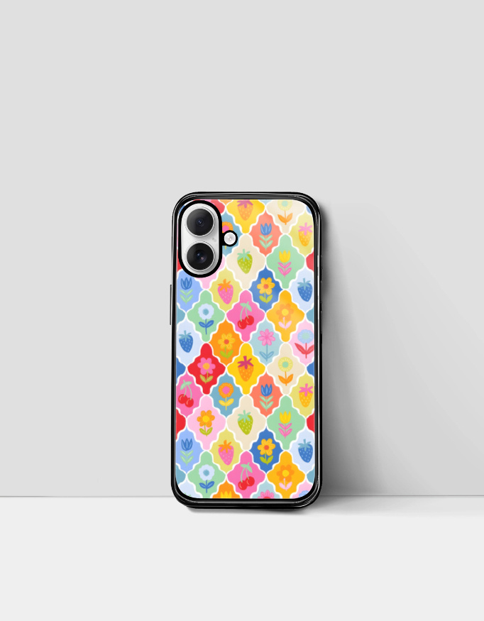 Floral Pattern Groovy iPhone Case - Image 2