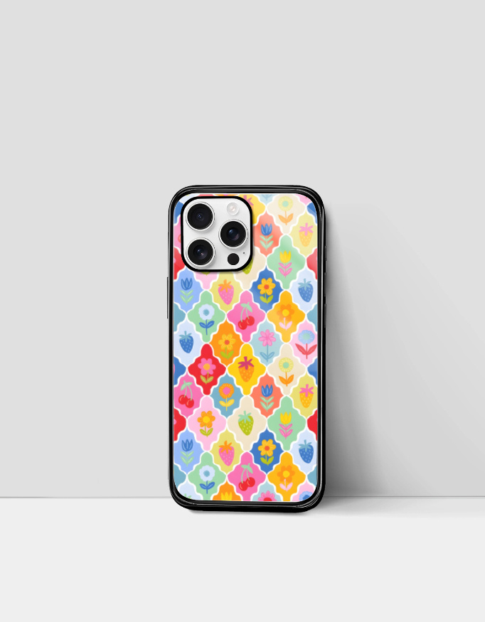 Floral Pattern Groovy iPhone Case - Image 3