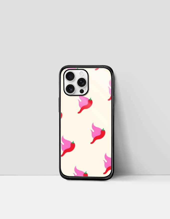 Mirchi Print Groovy iPhone Case" - Image 2