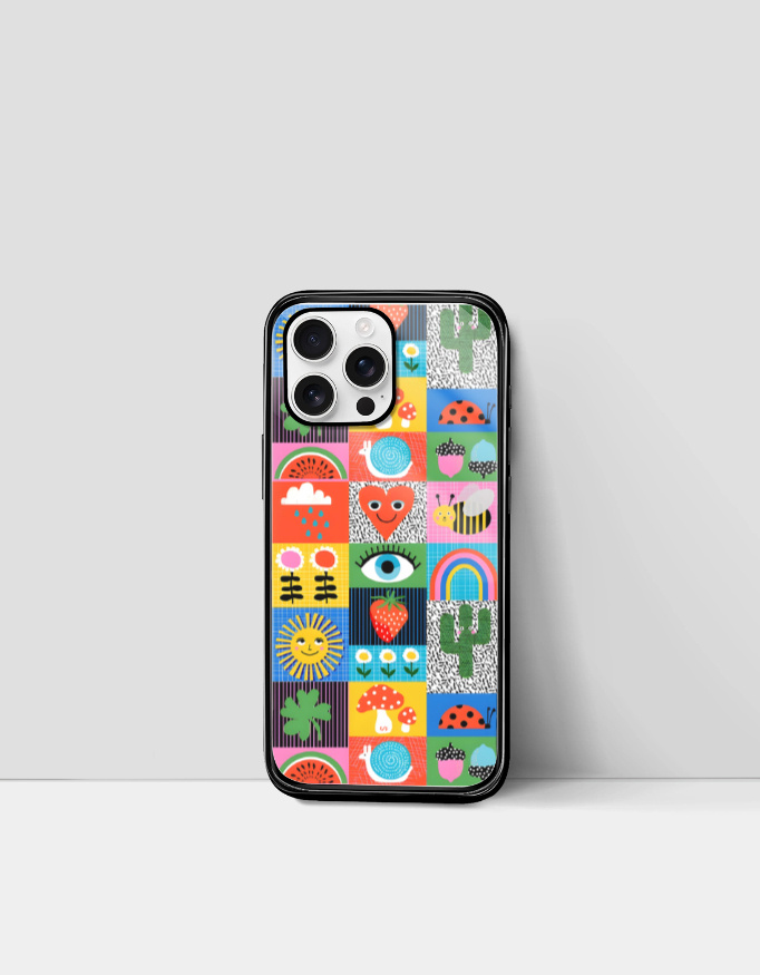 Retro Print Trippy iPhone Case - Image 2