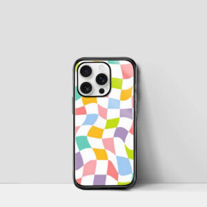 Checkered Pastel Groovy iPhone Case